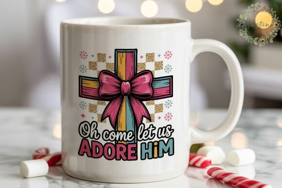 Adore Him Christmas Cross PNG Clipart Review