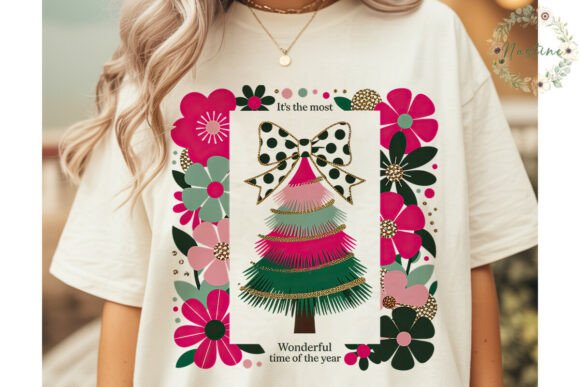 Boho Christmas Tree Floral PNG Clipart Review