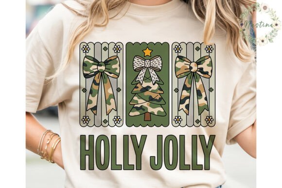 Camo Holly Jolly Christmas PNG Clipart