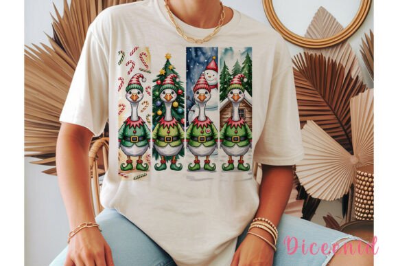 Christmas Elf Geese Sublimation Design: A Publisher’s Review of Seasonal Illustrations