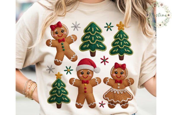 Christmas Gingerbread Trees PNG Clipart for Illustrations