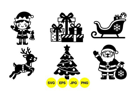 Christmas Holiday Icon Clipart for Illustrations