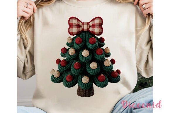 Chunky Knit Christmas Tree PNG Clipart Review