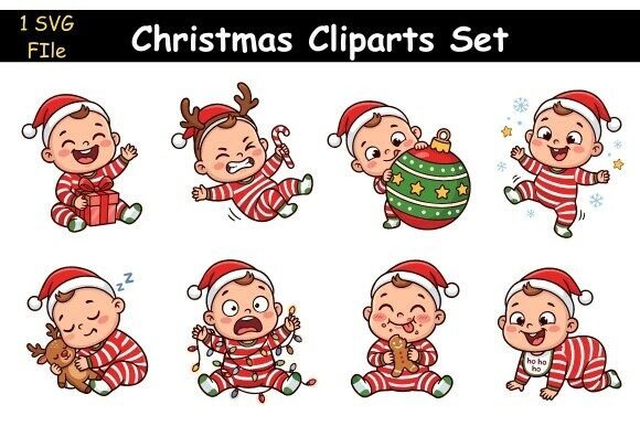 Cute Christmas Cliparts Set: A Crafter’s Review of Illustrations