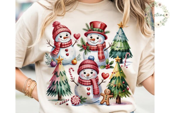 Cute Snowman Christmas PNG Clipart for Illustrations