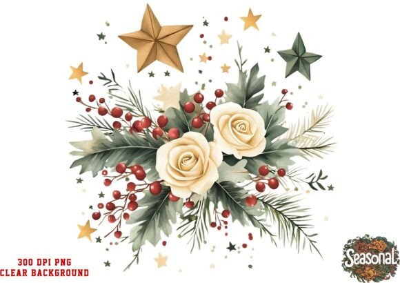 Golden Star Christmas Wreath PNG Embroidery Review