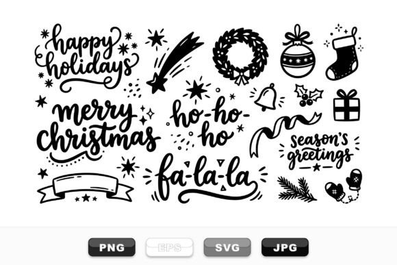 Hand Lettered Christmas Clipart Review