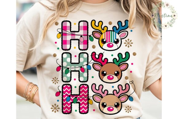 Holiday Branding with Ho Ho Ho Reindeer Christmas PNG Clipart