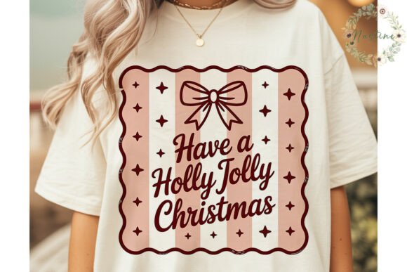 Holly Jolly Christmas Stripes PNG Illustrations