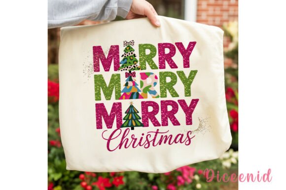 Merry Christmas Glitter Tree PNG Clipart in Illustrations