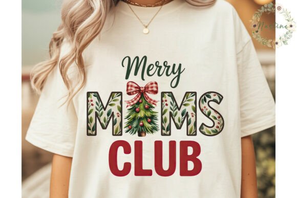 Merry MOMS Club Christmas PNG Clipart for Illustrations