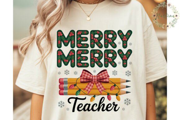 Merry Teacher Christmas PNG Clipart for Illustrations