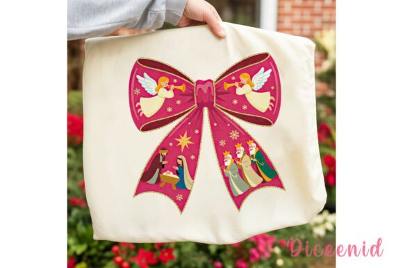 Nativity Christmas Bow PNG Clipart for Illustrations and Editorial Design