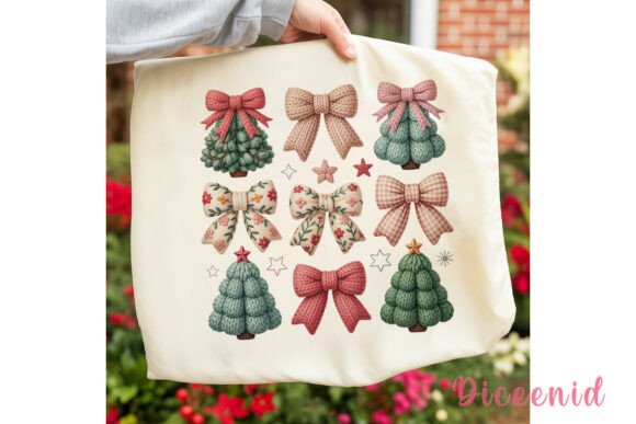 Pink Christmas Trees Bows PNG Clipart Review for Illustrations