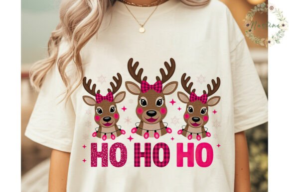 Plaid Pink Reindeer Christmas PNG Review